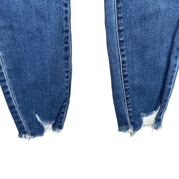 KanCan High Rise Distressed Skinny Jeans For Maurices Size 31 Blue Stretch Denim - Picture 2 of 6